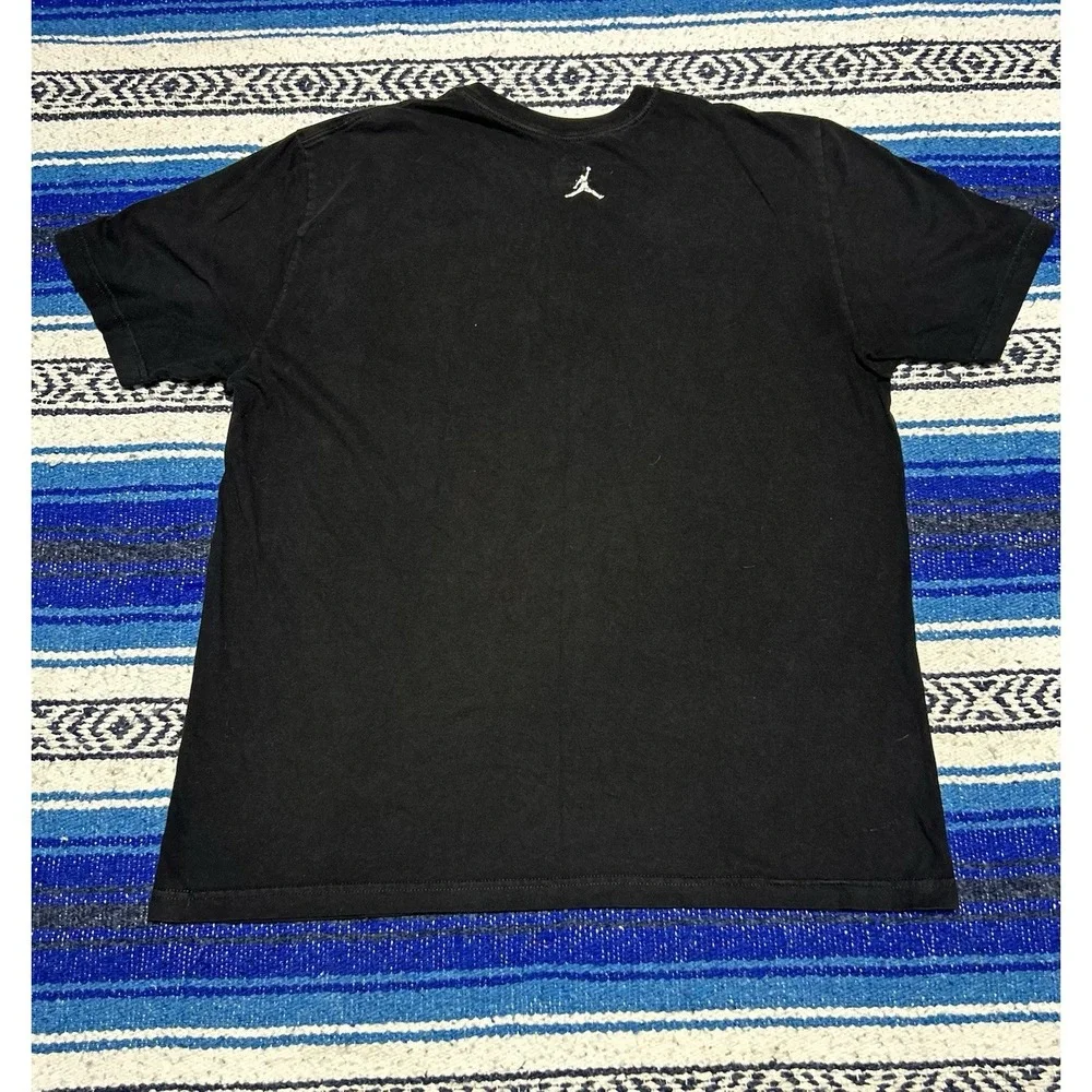 Air Jordan Y2K Flight Jumpman Men's Essentials Spell Out Shirt Black White XL